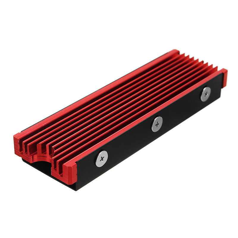 M.2 NVME Aluminum Heatsink NGFF PCI-E 2280 SSD Cooling Fan Fin Cooler W/