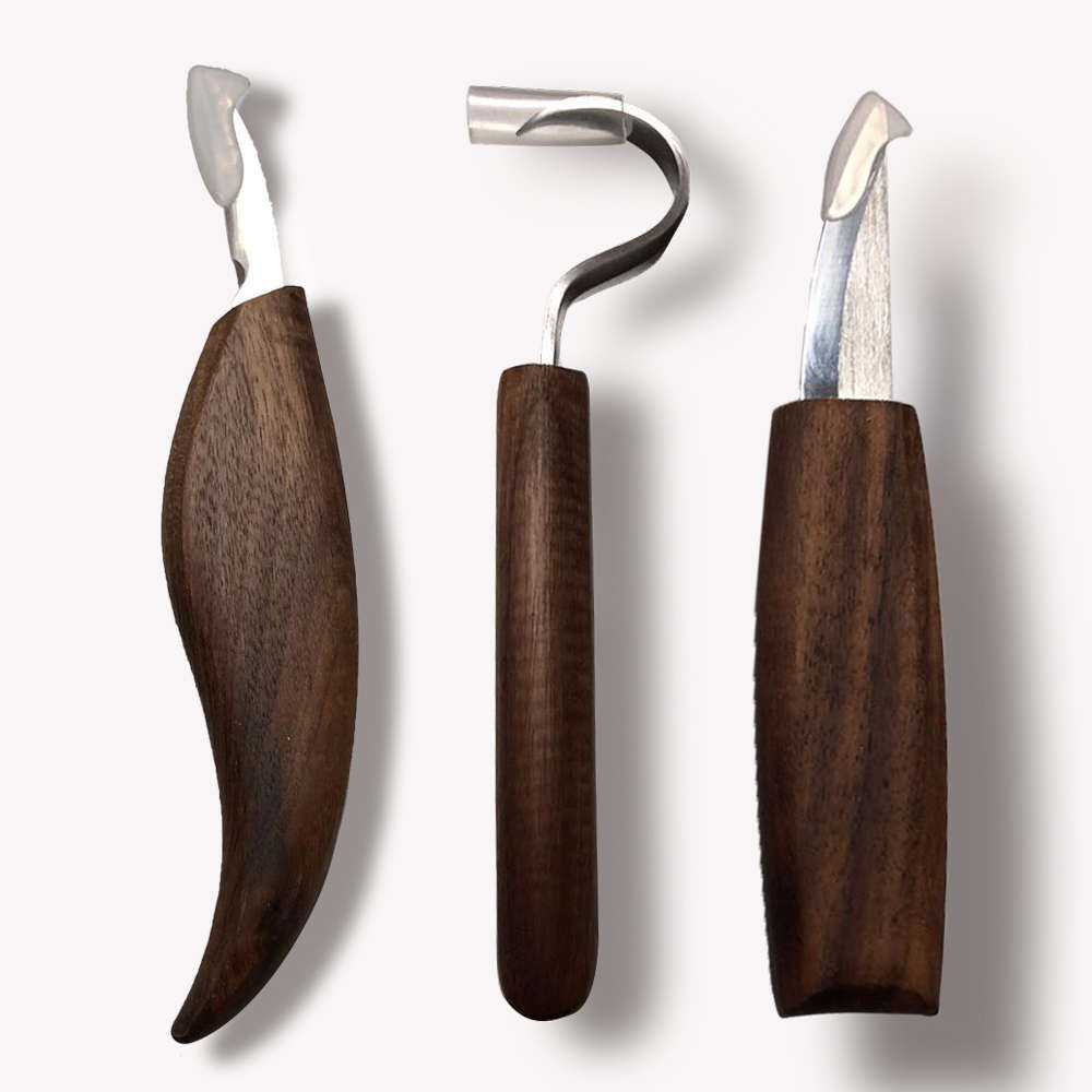 5pcs Wood Carving Knife Chisel Woodworking Whittling Cutter Chip Craft Hand Tool (Size 5)