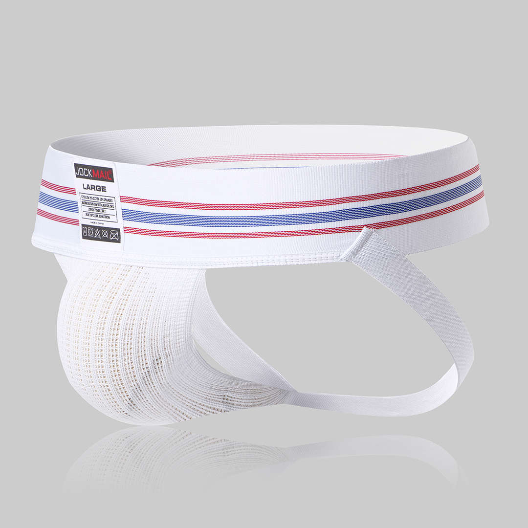 Men Butt Lifting Widen Belt Crotchless Jockstrap Breathable Cotton Under (Size 3 M Color Army Green)