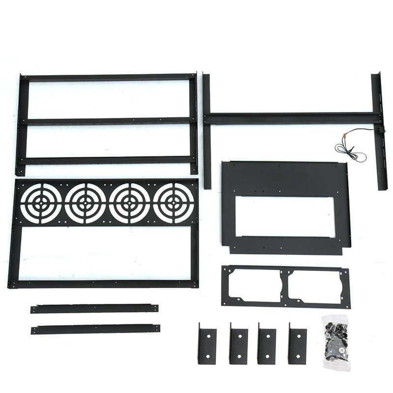 Aluminum 8 GPU Mining Frame Case Open Air Mining Rig Frame Case