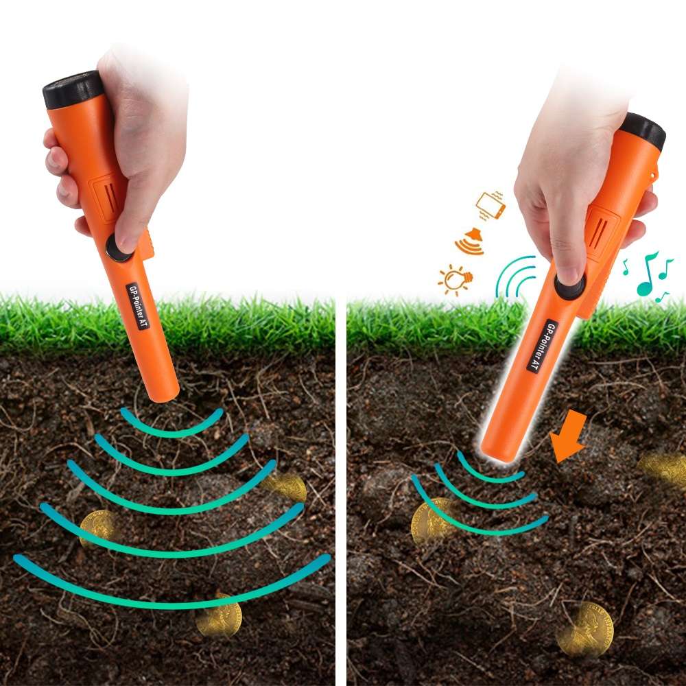 Handheld Metal Detector Underground Treasure Hunter Waterproof Treasure Hunting Tool Buzzer Vibrate