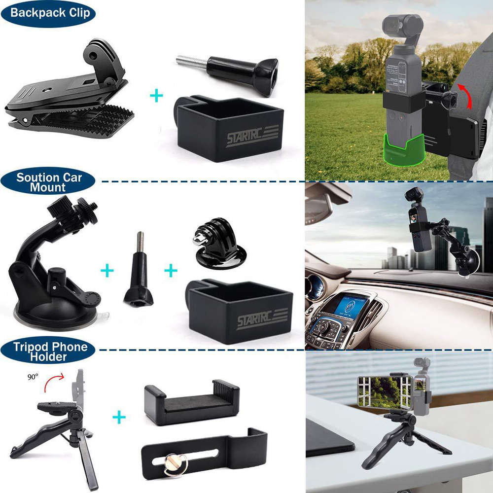 STARTRC OSMO Pocket Handheld Gimbal Mobile Phone Tripod Mount Stand 21 In 1 Expansion Accessories