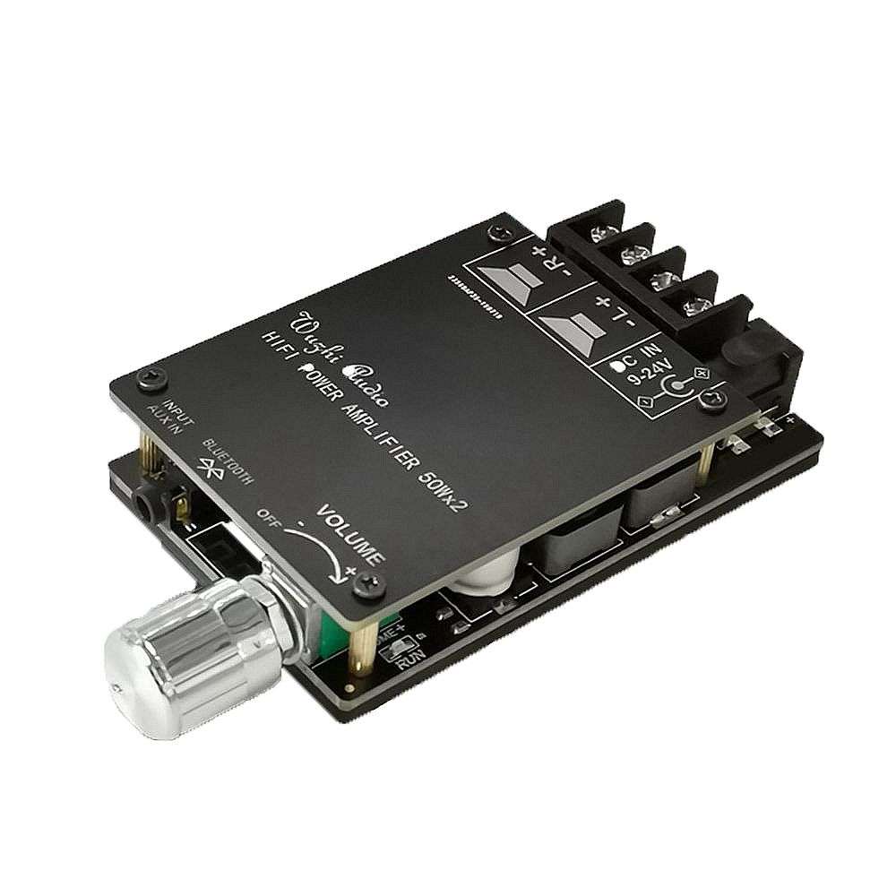 502C HIFI 2x50W TPA3116 AUX+ bluetooth 5.0 HIFI High Power Digital Amplifier (Version without shell)