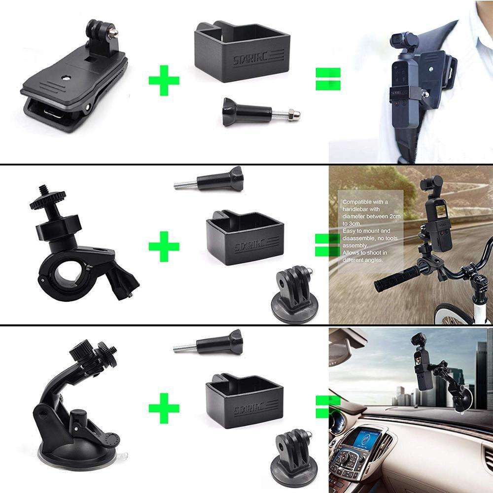 STARTRC OSMO Pocket Handheld Gimbal Mobile Phone Tripod Mount Stand 21 In 1 Expansion Accessories