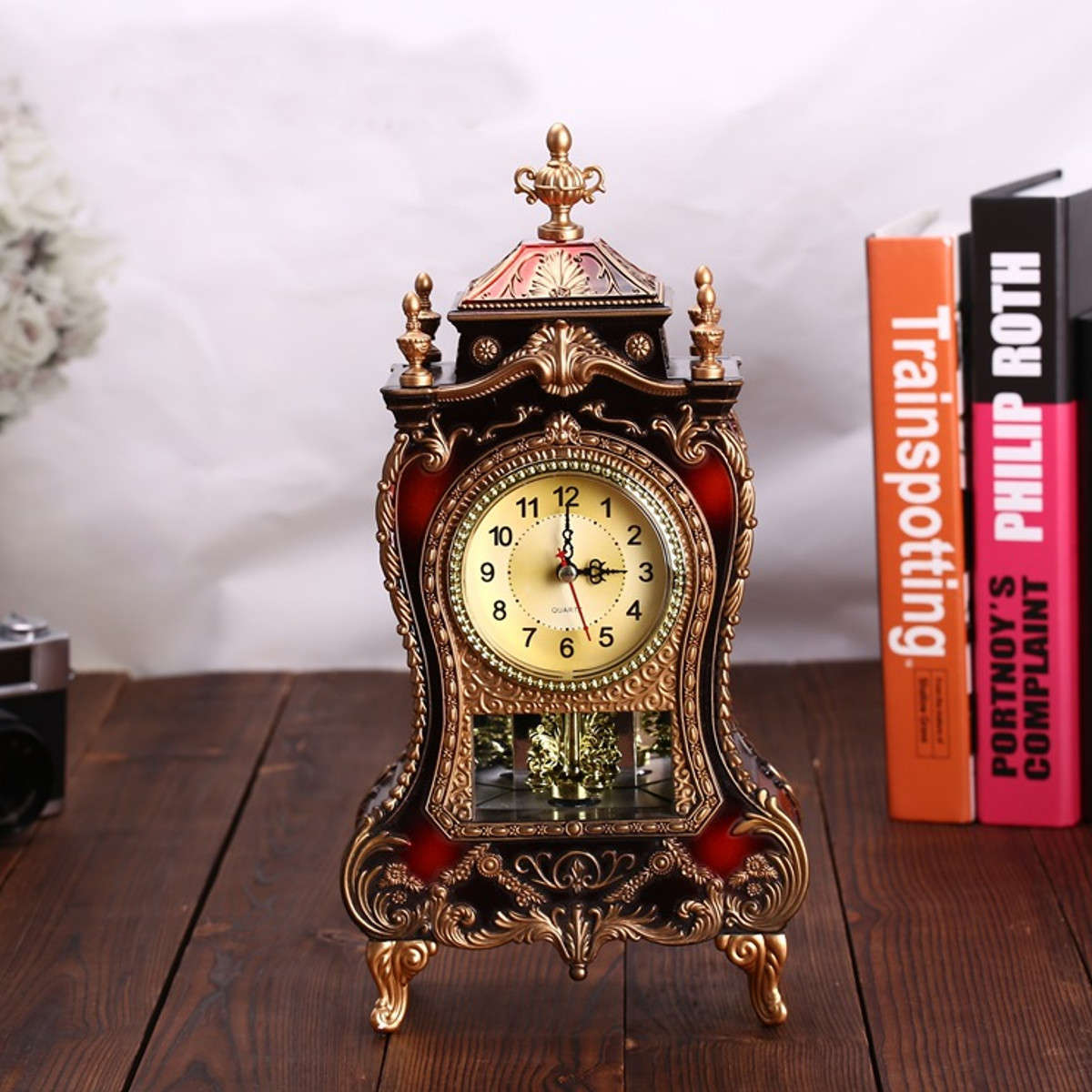 Desk Pendulum Alarm Clock Vintage Clock Classical Cabinet Creative Imperial Furn