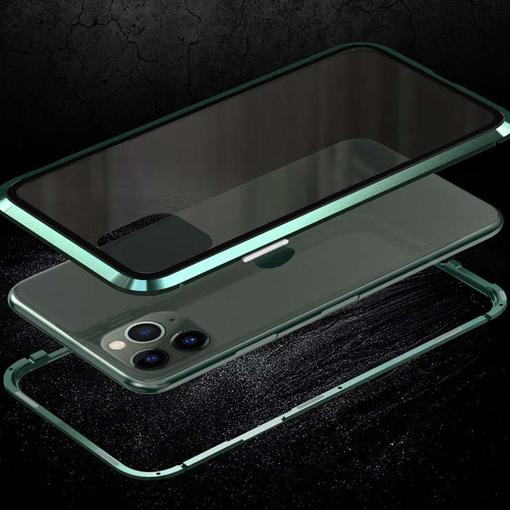 Bakeey Luxury Magnetic Adsorption Metal Back Tempered Glass Protective Case for iPhone 11 Pro 5.8 i