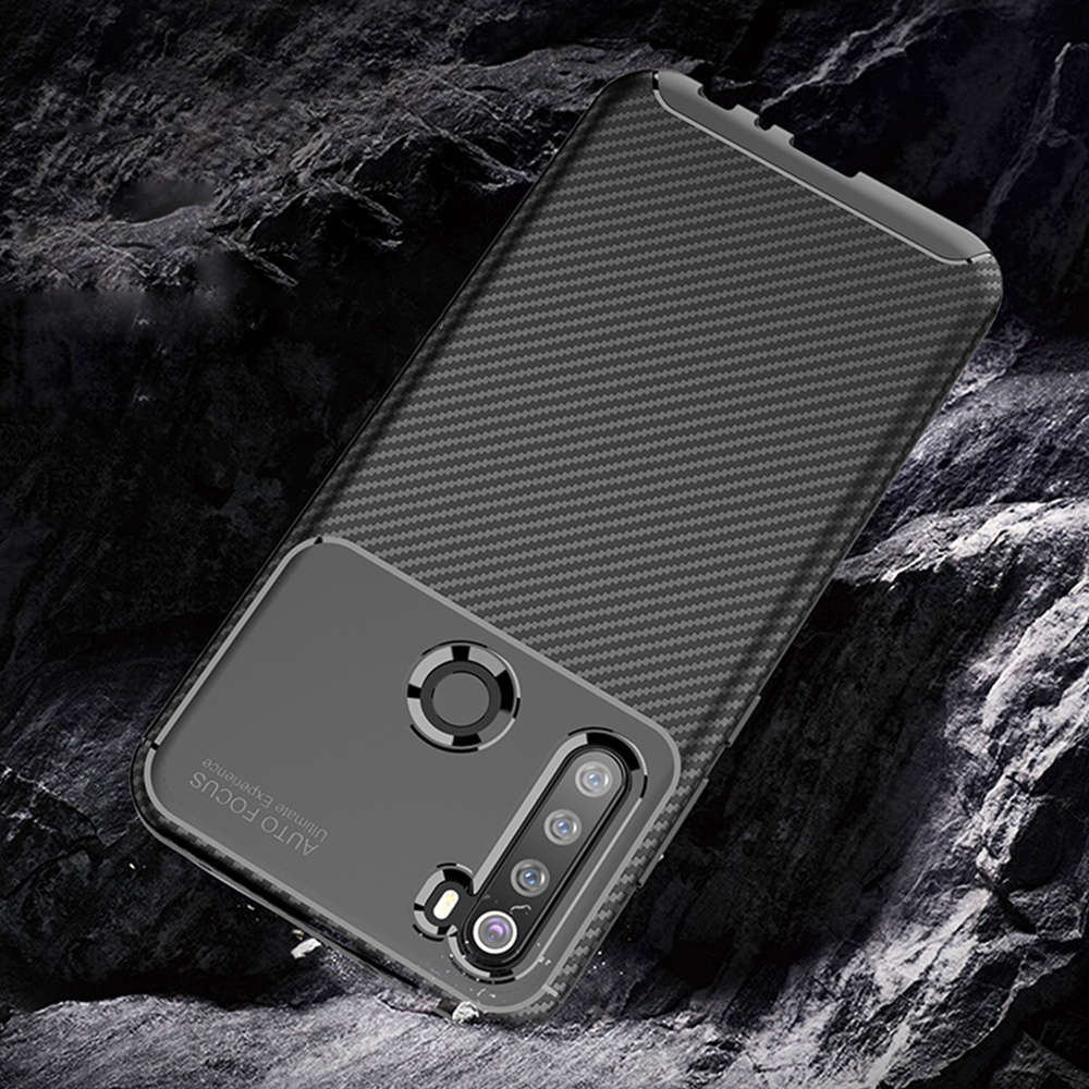 For Xiaomi Redmi Note 8 Case Bakeey Luxury Carbon Fiber Shockproof Silicone Protective Case
