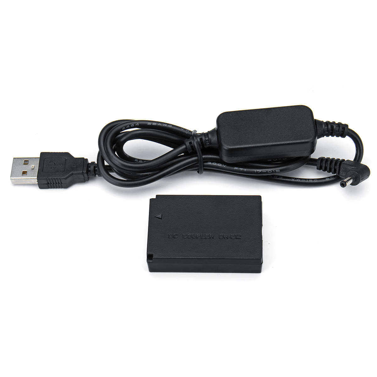 5V USB Cable DC 8.4V Power Bank+DR-E 12 DC Coupler LP-E12 Dummy Battery for Canon EOS M EOS M2 M10 M