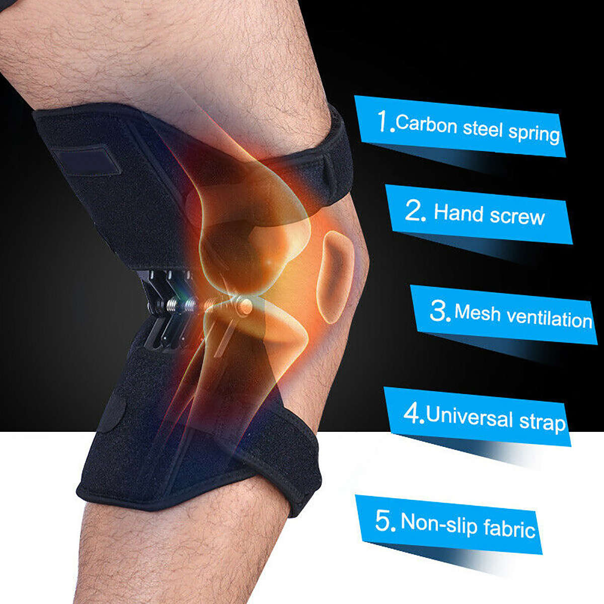 New Joint Support Knee Pads Breathable Non-slip Power Lift Joint Support Knee Pa