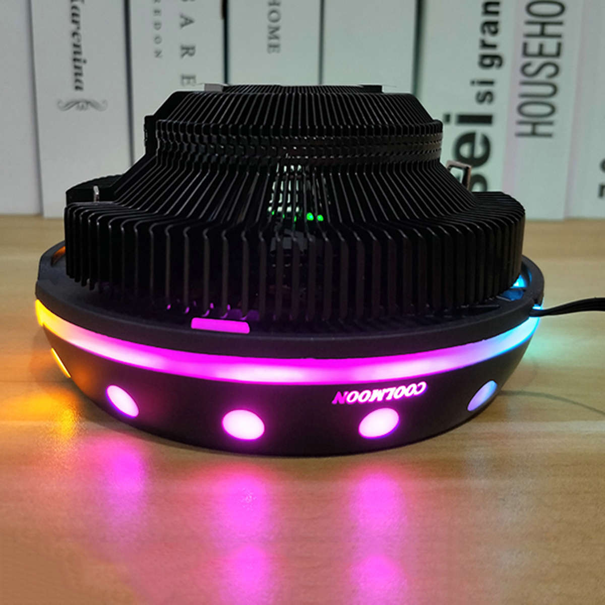 UFO PC CPU Cooler Quiet RGB LED Cooling Fan Radiator for Intel LGA 115X 775 AMD