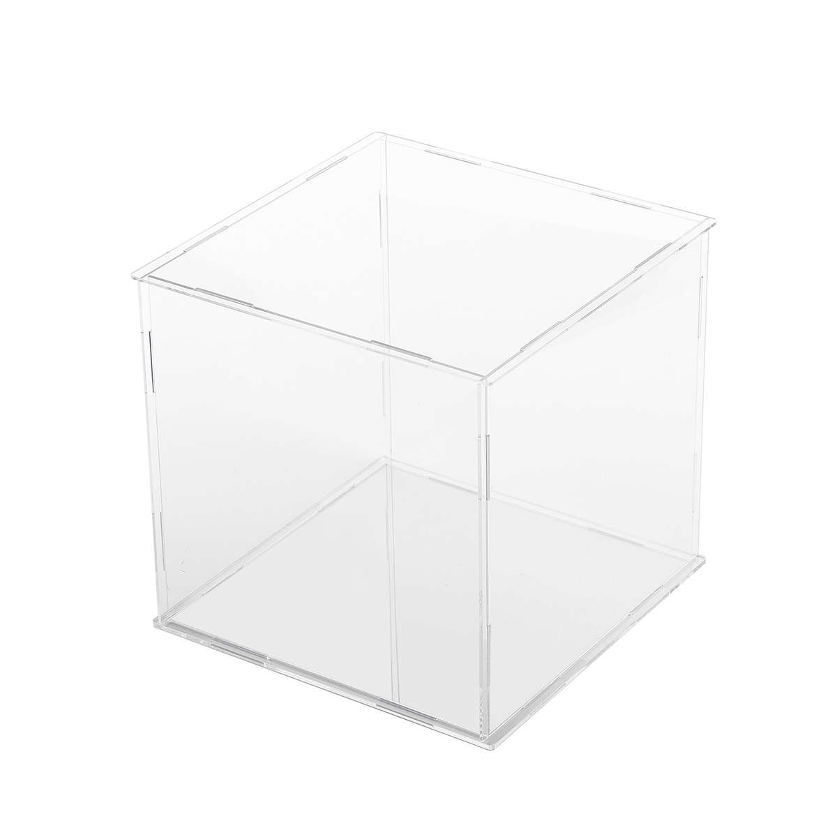 10/20/30cm Acrylic Display Case Box Dustproof Self-Assembly Model Prot (Size 20cm Color Transparent)