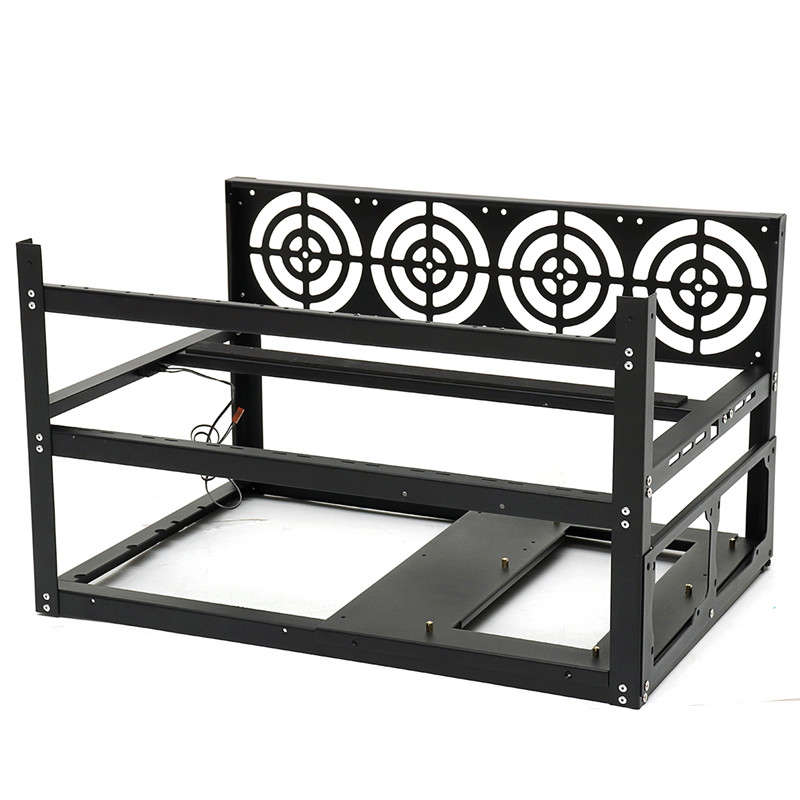 Aluminum 8 GPU Mining Frame Case Open Air Mining Rig Frame Case