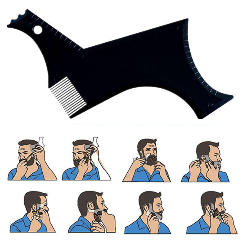 Men's Beard Styling Shaping Liner Template Tool Portable Beard Stencil