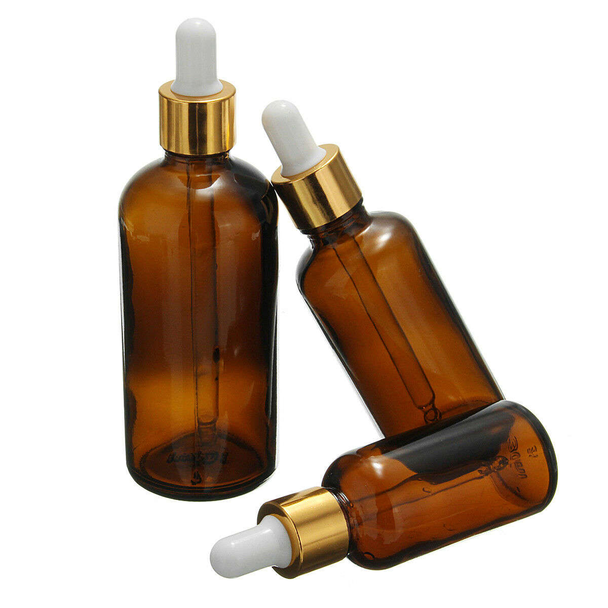 30/50/100ml Amber Glass Essential Oil Dropper Bottles Vials Containers...-(Capacity 50ml )