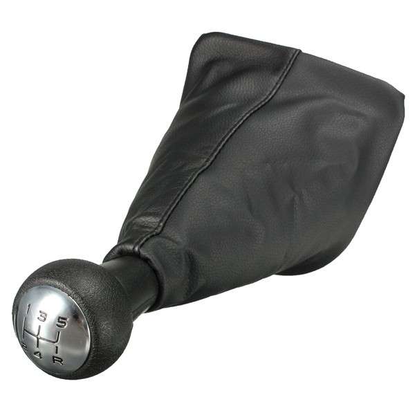 5 Speed Gear Shift Gaiter Knob For PEUGEOT 207 307 406 Black Chrome