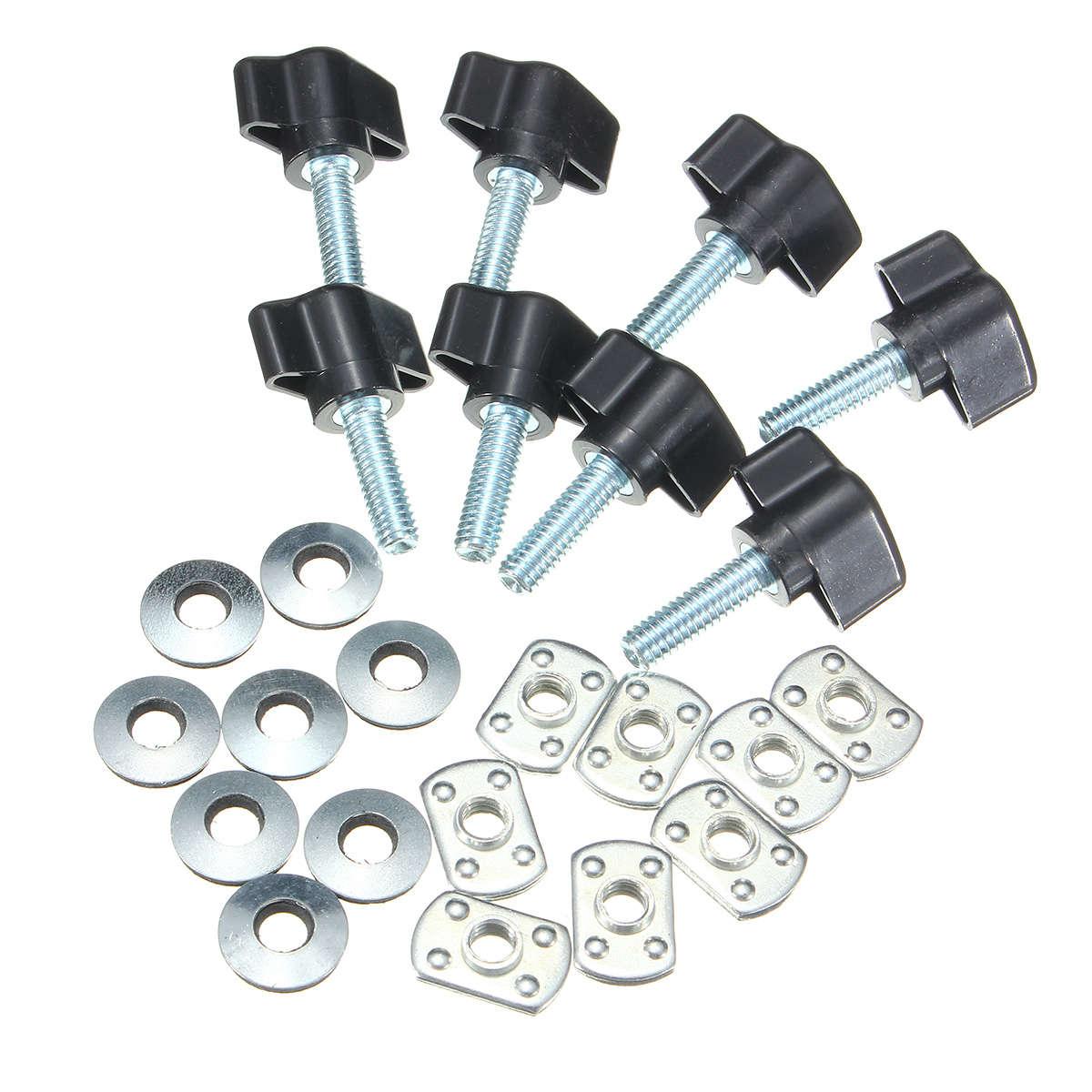 8Pcs Universal Hard Top Fasteners Thumb Screw Nuts Bolts for Jeep Wrangler YJ TJ JK