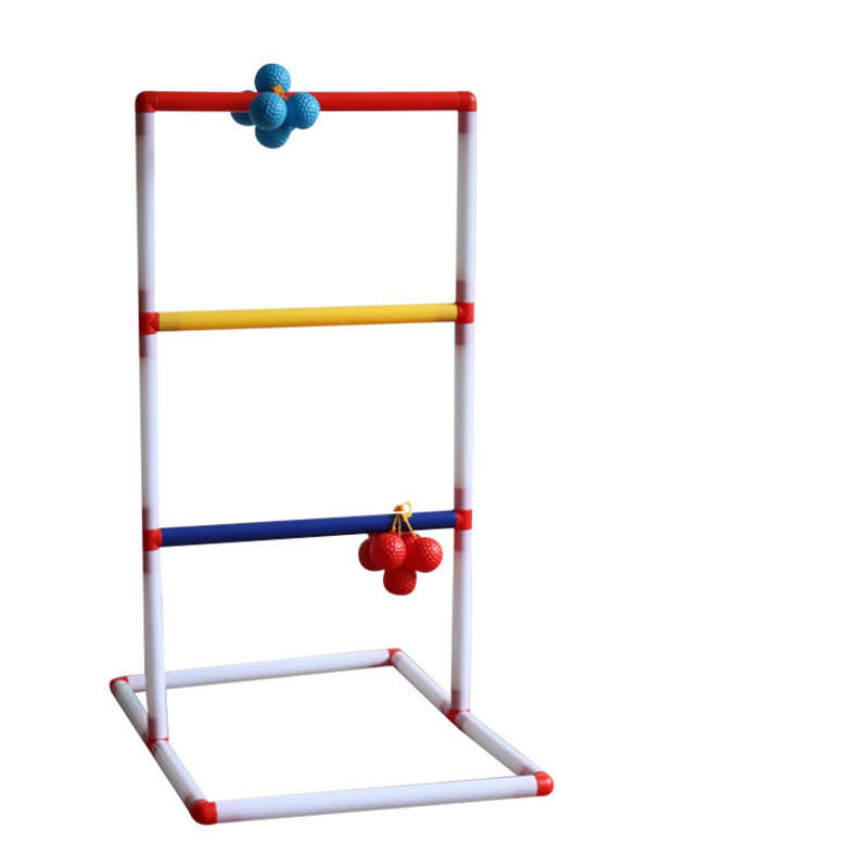Light-Up Ladder Ball Toss Set with 8 Balls Outdoor Backyard Lawn Toss Toys