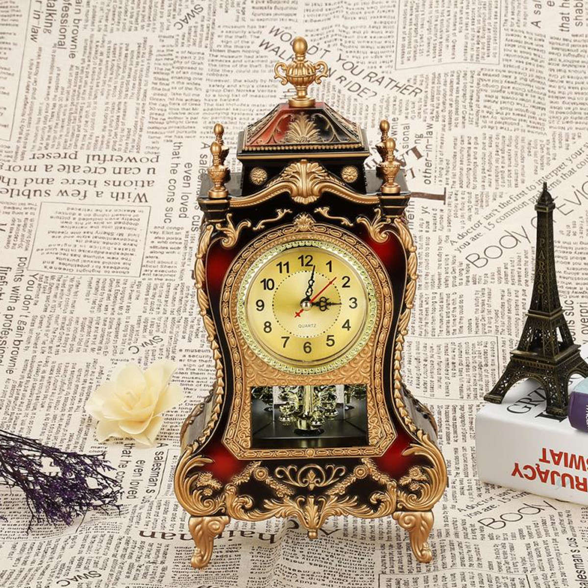 Desk Pendulum Alarm Clock Vintage Clock Classical Cabinet Creative Imperial Furn