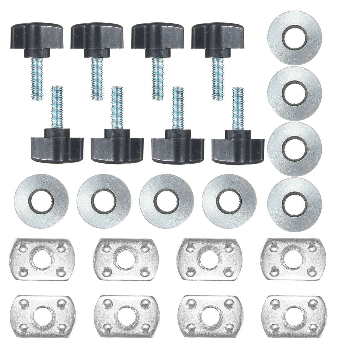 8Pcs Universal Hard Top Fasteners Thumb Screw Nuts Bolts for Jeep Wrangler YJ TJ JK