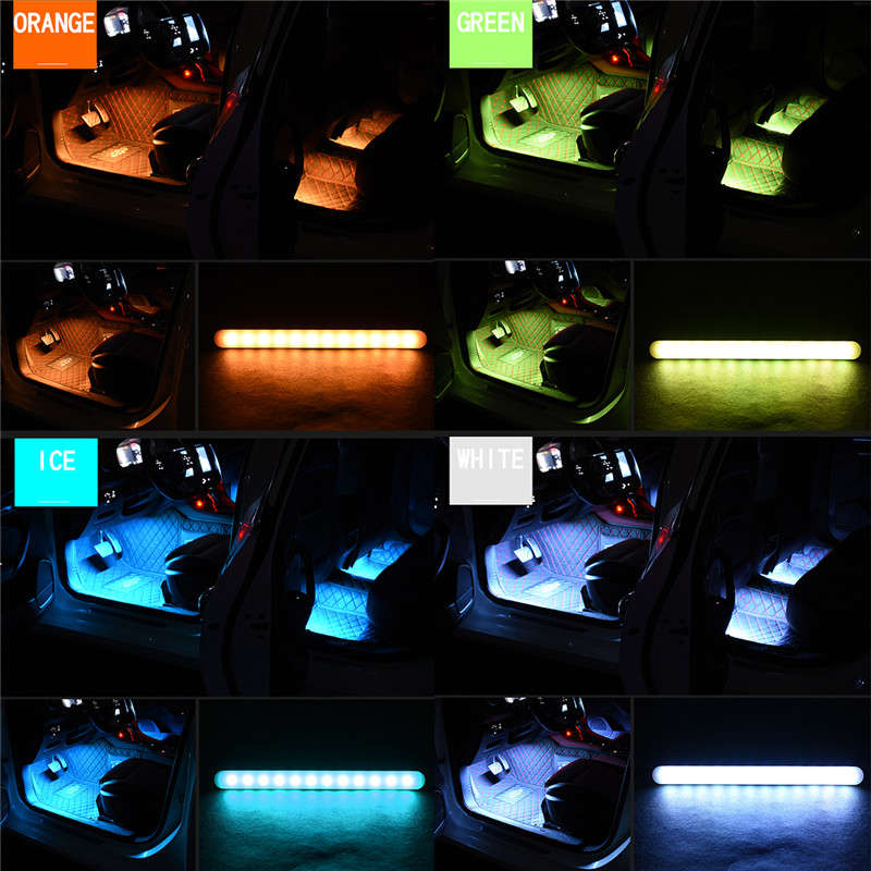 DC5V USB F7 RGB Music Control Car Atmosphere Footwell LED Strip Light