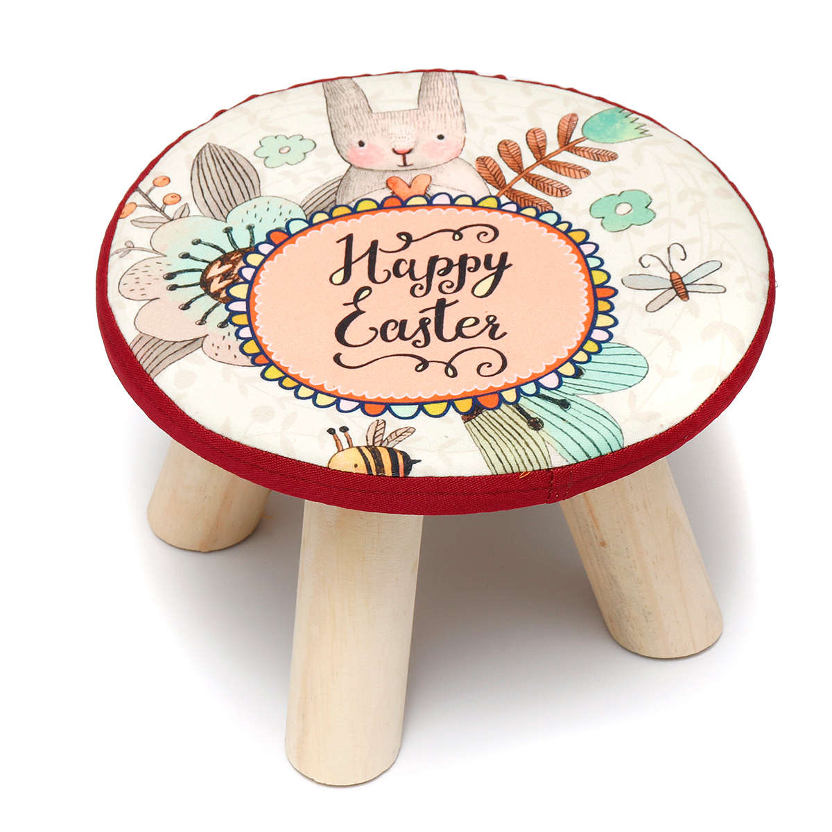 RANDOM DESIGN Soft Cushion Sitting Stool / Chair with Removable Cushion Cover