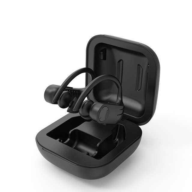 Wireless bluetooth 5.0 Ear Hook Headphones Waterproof CVC8.0 Noise Cancelling Earphone with Charging