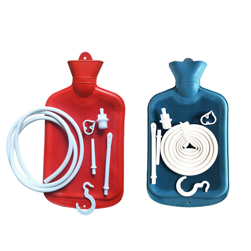 2L Enema Bag Colonic Irrigation Reusable Irrigation Medical Colon Cleansing Home (Color1 Red)