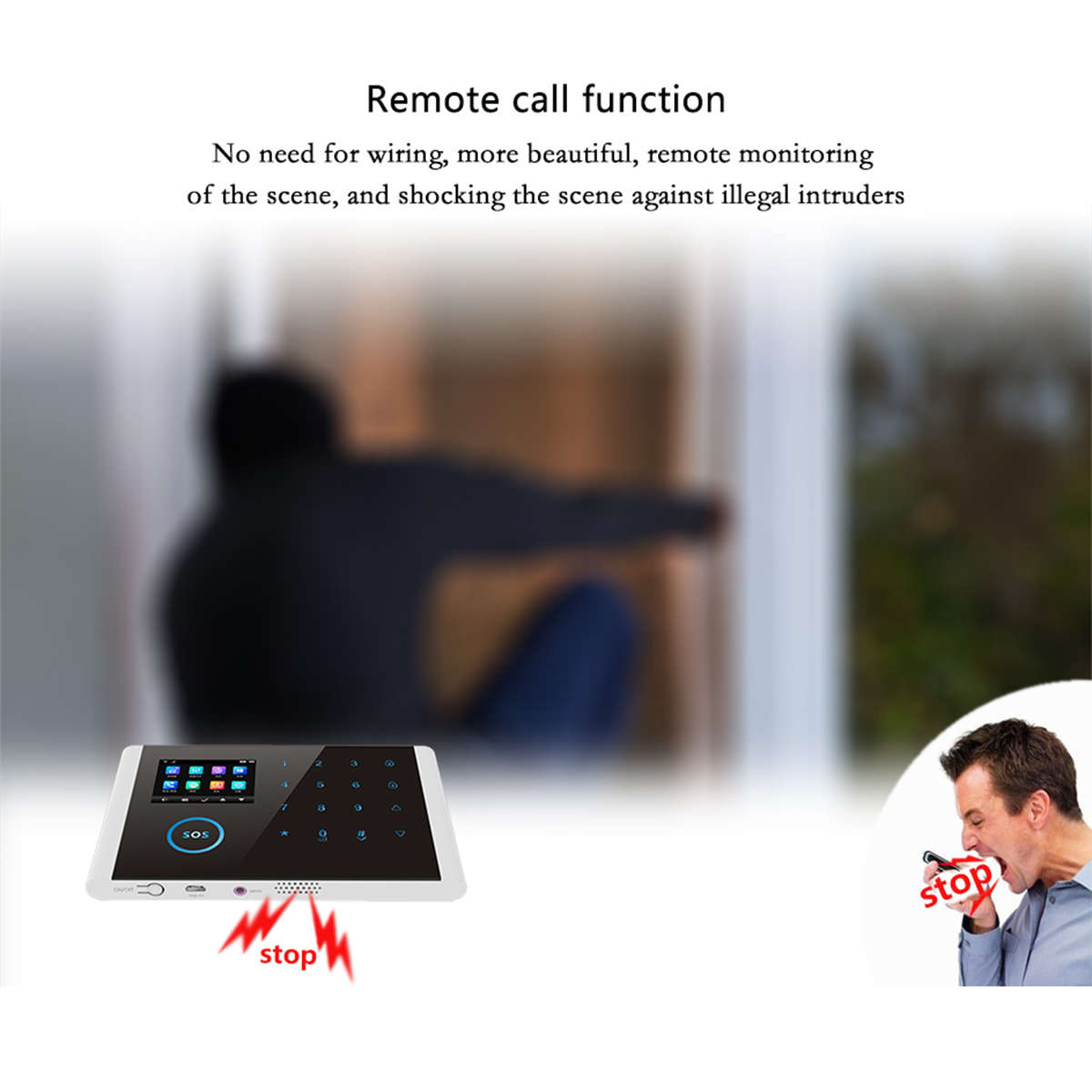 Home WIFI GSM GPRS Home Security Alarm System Auto Dialing + PIR Sensor (Type B)