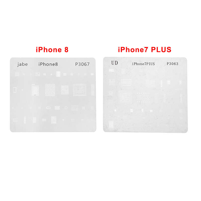 16Pcs/Lot IC  Card Chip BGA Reballing Stencil Kits Set Solder Template for Iphone X 8 7 6s 6 Plus SE