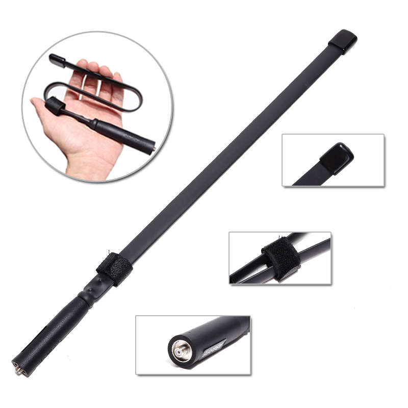CS Tactical Antenna SMA-Female Dual Band VHF UHF 144/430Mhz Foldable For Walkie Talkie (Length 33cm)