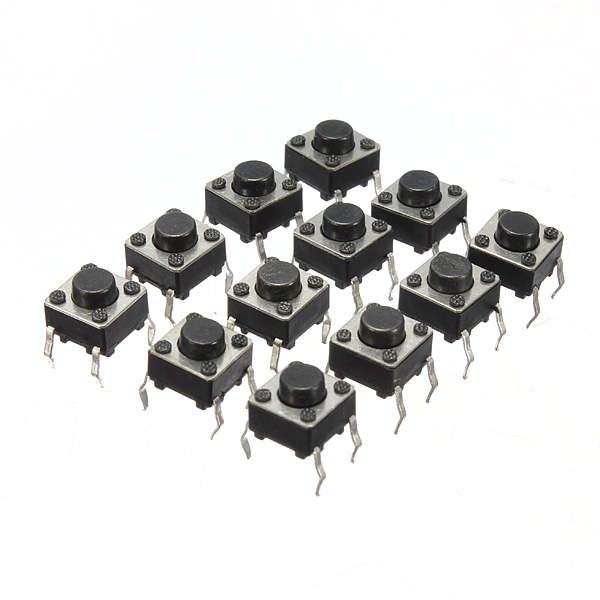 Geekcreit 100pcs Mini Micro Momentary Tactile Touch Switch Push Button DIP P4 Normally Open