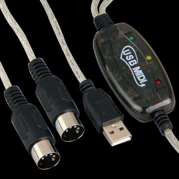 MIDI USB Cable Converter PC to Music Keyboard Adapter