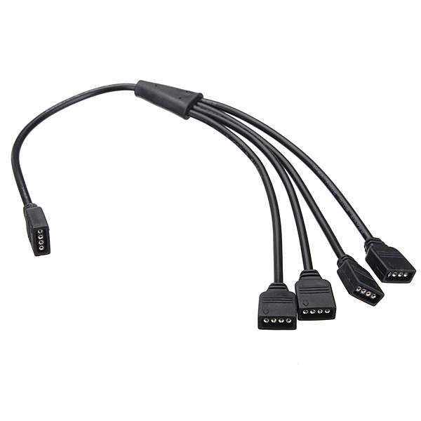 4 Pin 1 to 4 Flexible LED Connector Cable Splitter For RGB Strip Light