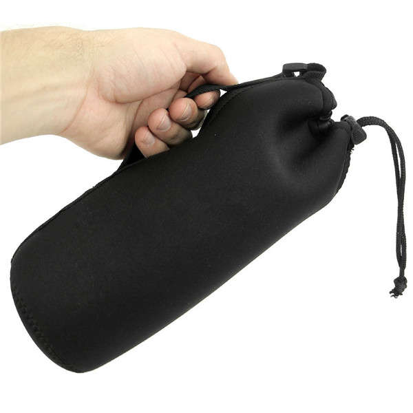 New 4Pcs Soft Neoprene S M L XL Lens Pouch Bag For Canon Nikon Sony Pentax DSLR Camera