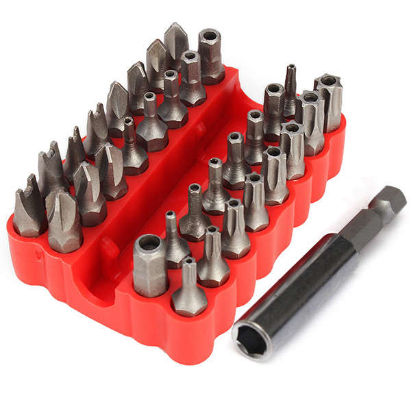 33pcs Magnetic Screwdriver Bit Set Torx Hex Star Spanner Tri Wing Electric Screwdriver Hex Bits with