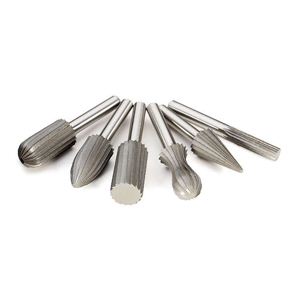 Drillpro 6pcs 6mm Shank Tungsten Steel Rotary File Cutter Engraving Grinding Bit For Rotary Tools