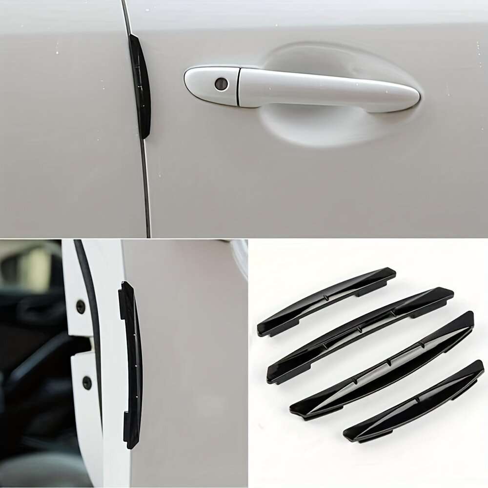 Black - Universal 4PCS Car Door Anti-Scratch Strip Door Protection Door Edge Protector Bumper Side D