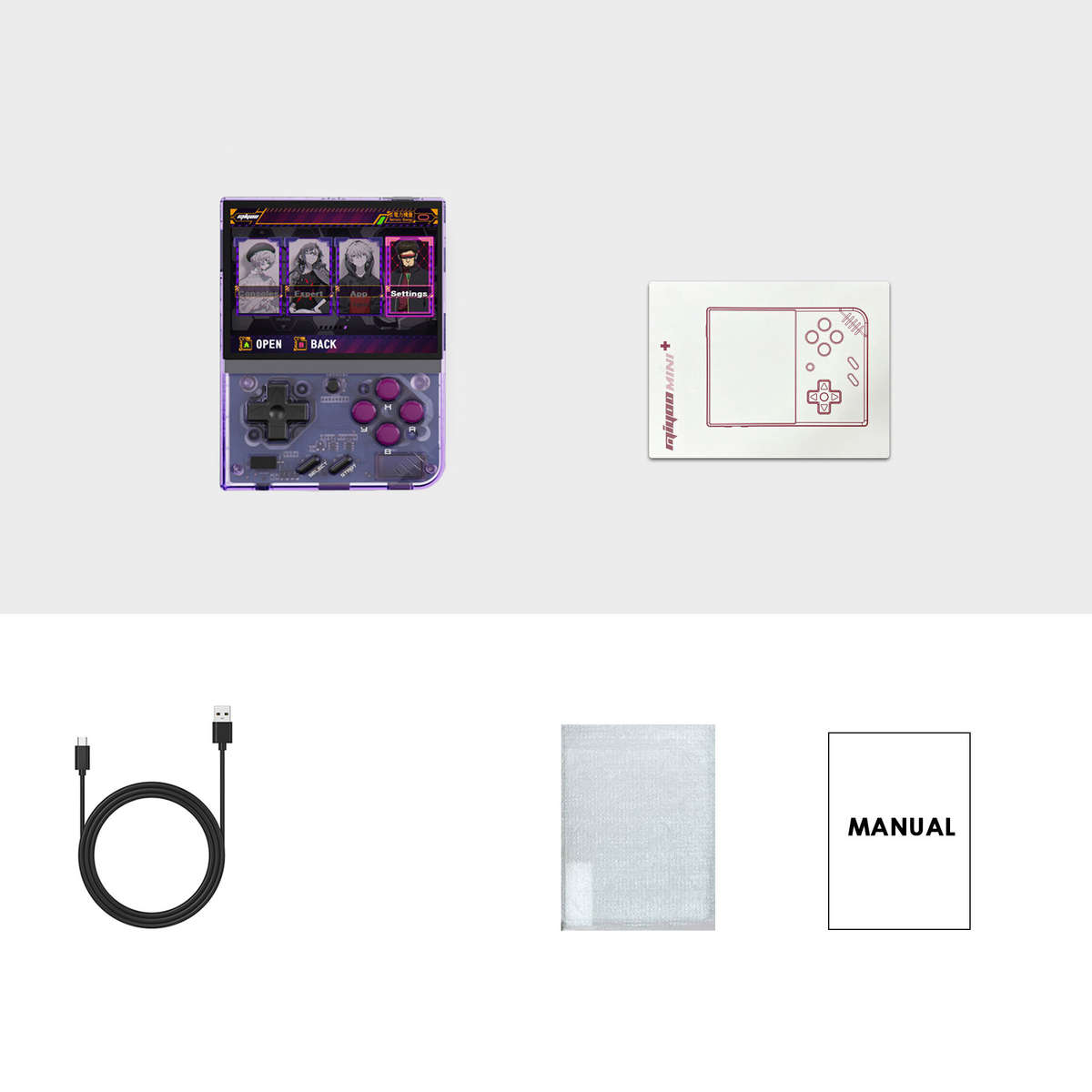 Miyoo Mini Plus 64GB 10000 Games Retro Handheld Game Console for PS1 MD SFC MAME GB FC WSC 3.5 inch