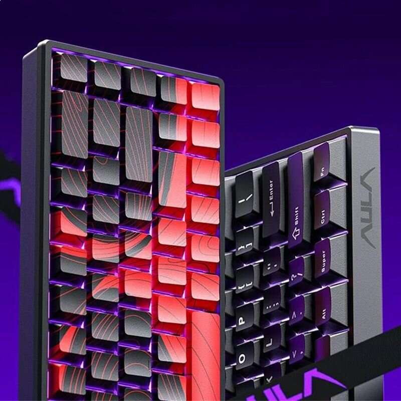 Black - AULA Win60 HE Wired Mechanical Keyboard Hall Effect Magnetic Switch RGB Hot-Swappable 8KHz P