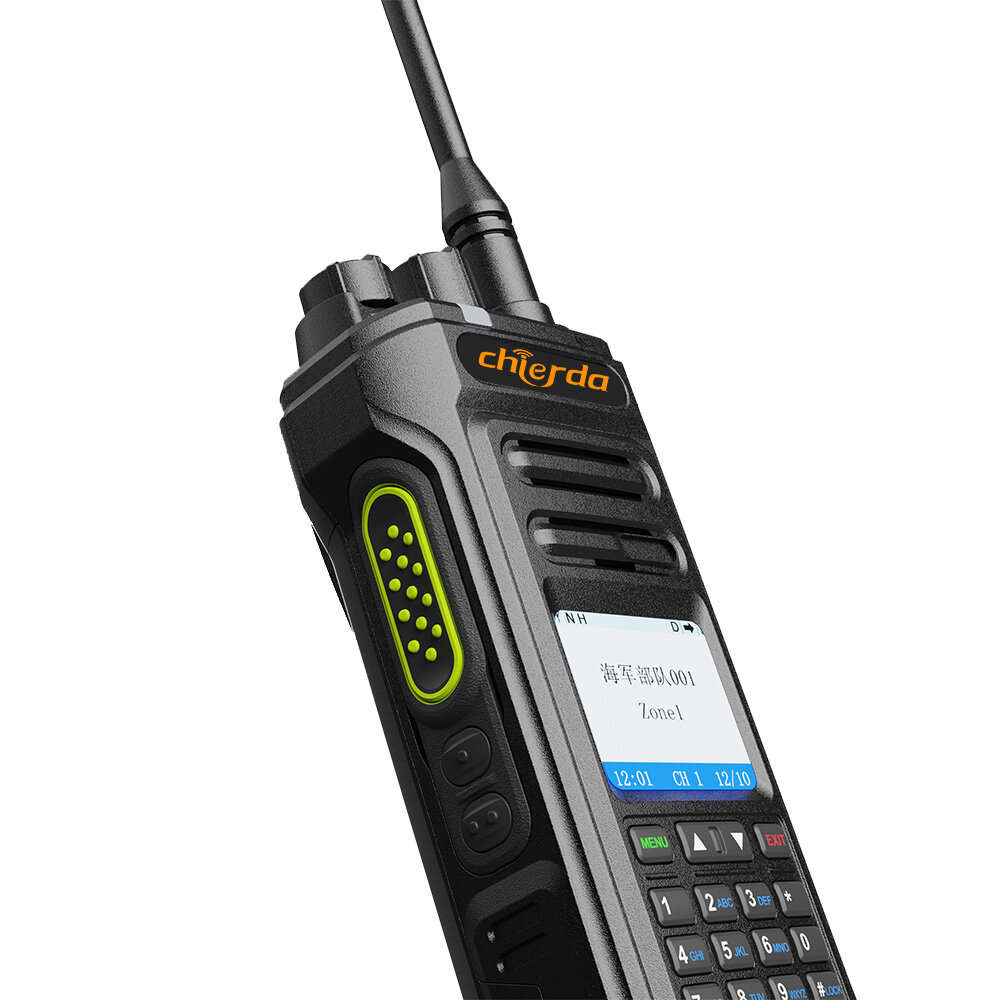 EU Plug - Chierda TC338D 10W Professional DMR Radio Long Range AES256 Encryption 2800mAh Battery IP6