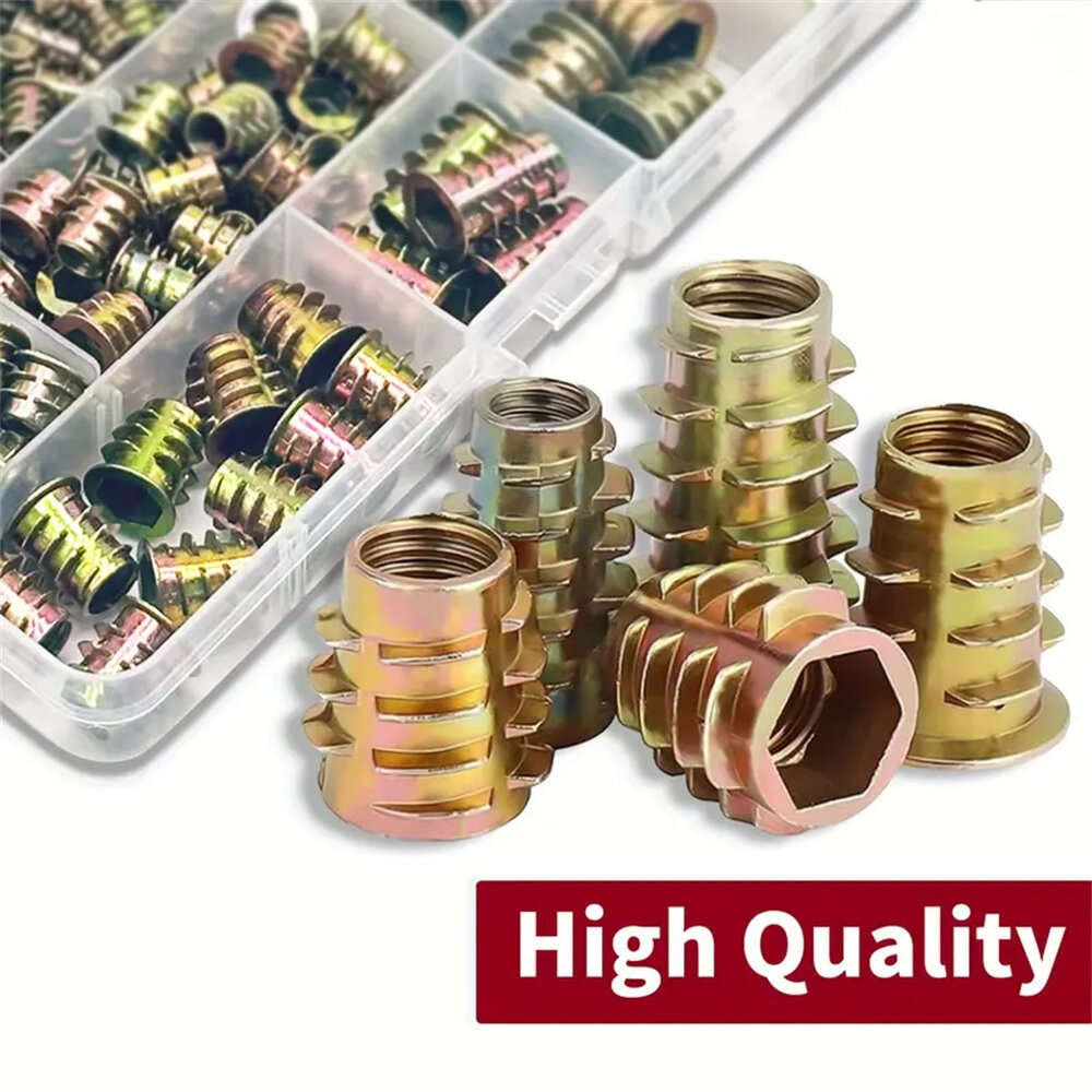 230PCS - 230pcs Threaded Wood Inserts Nuts Assortment Kit Nut Inserts with 11 Metric Sizes M4/M5/M6/