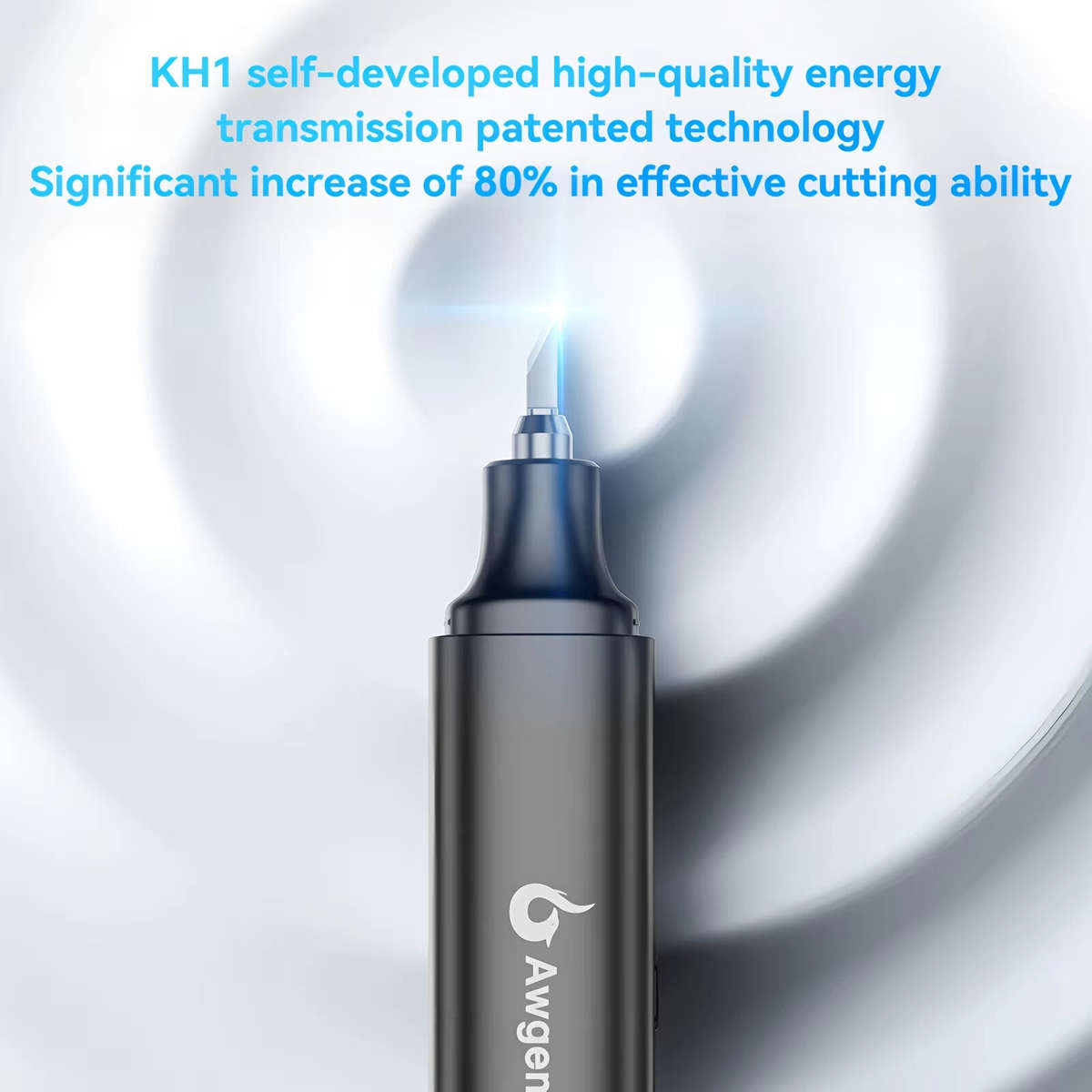 EU PLUG - Awgem KH1 Ultrasonic Cutting Knife 45W Power 5 Adjustable Gears High Frequency 40kHz Compa