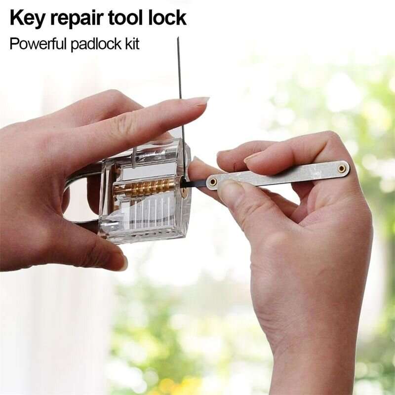 #1 - Professional Locksmith Toolkit Reliable Metal Practice Tools Set Ideal for Padlocks DIY Hand Ha