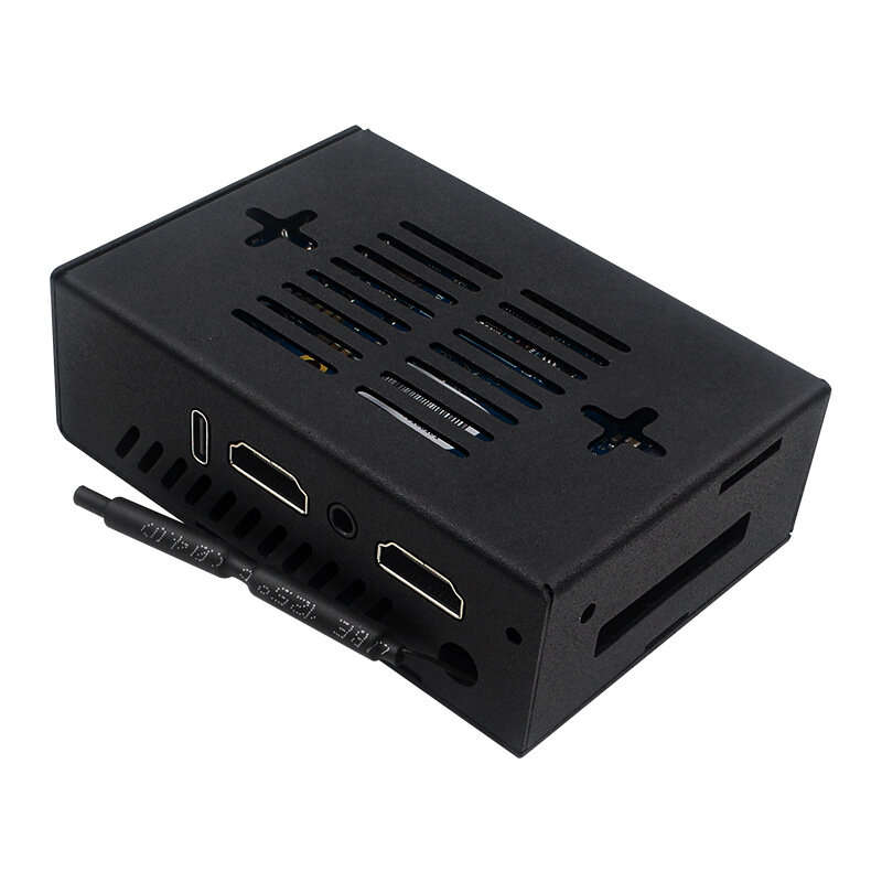 Shell+Antenna - Orange Pi 5 Pro Metal Case Aluminum Alloy Protective Shell Enclosure with Cooling Fa