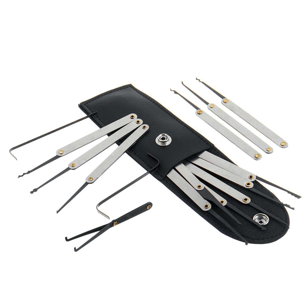 25PCS Unlocking Locksmith Practice Lock Pick Key Extractor Padlock Lockpick Tool Kits