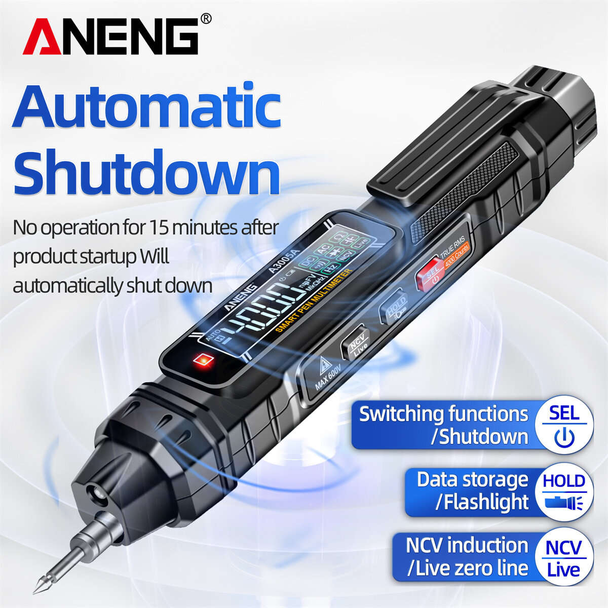 A3005A Pro - ANENG A3005A A3005APro 4000 Counts Professional Digital Multimeter Pen AC/DC Voltage He