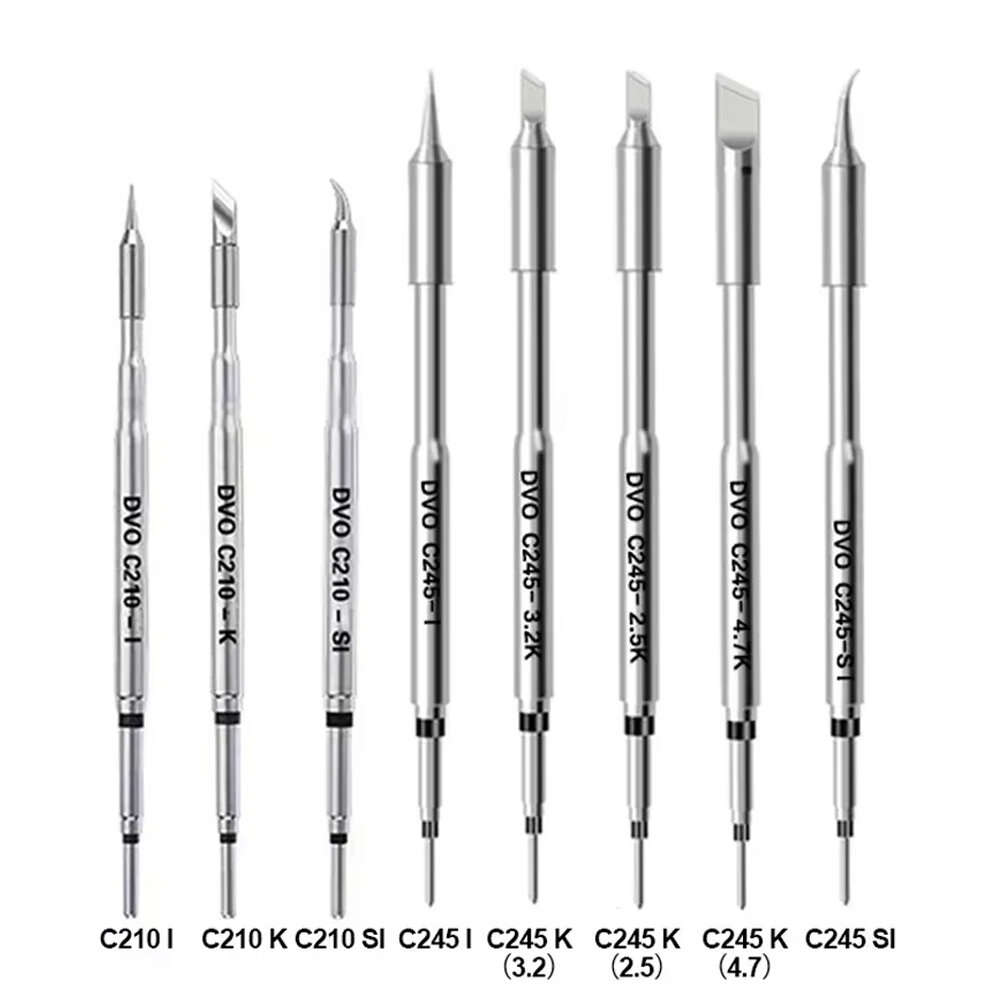 C245-K - C210 C245 Soldering Iron Tips for JBC Sugon Aifen Aixun Stations Red Copper Stainless Steel