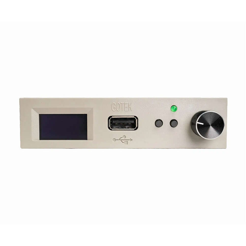 Black - SFRM44-U100LQD-435 Floppy Drive Emulator with OLED Screen & Rotary Encoder OLED Flash Floppy