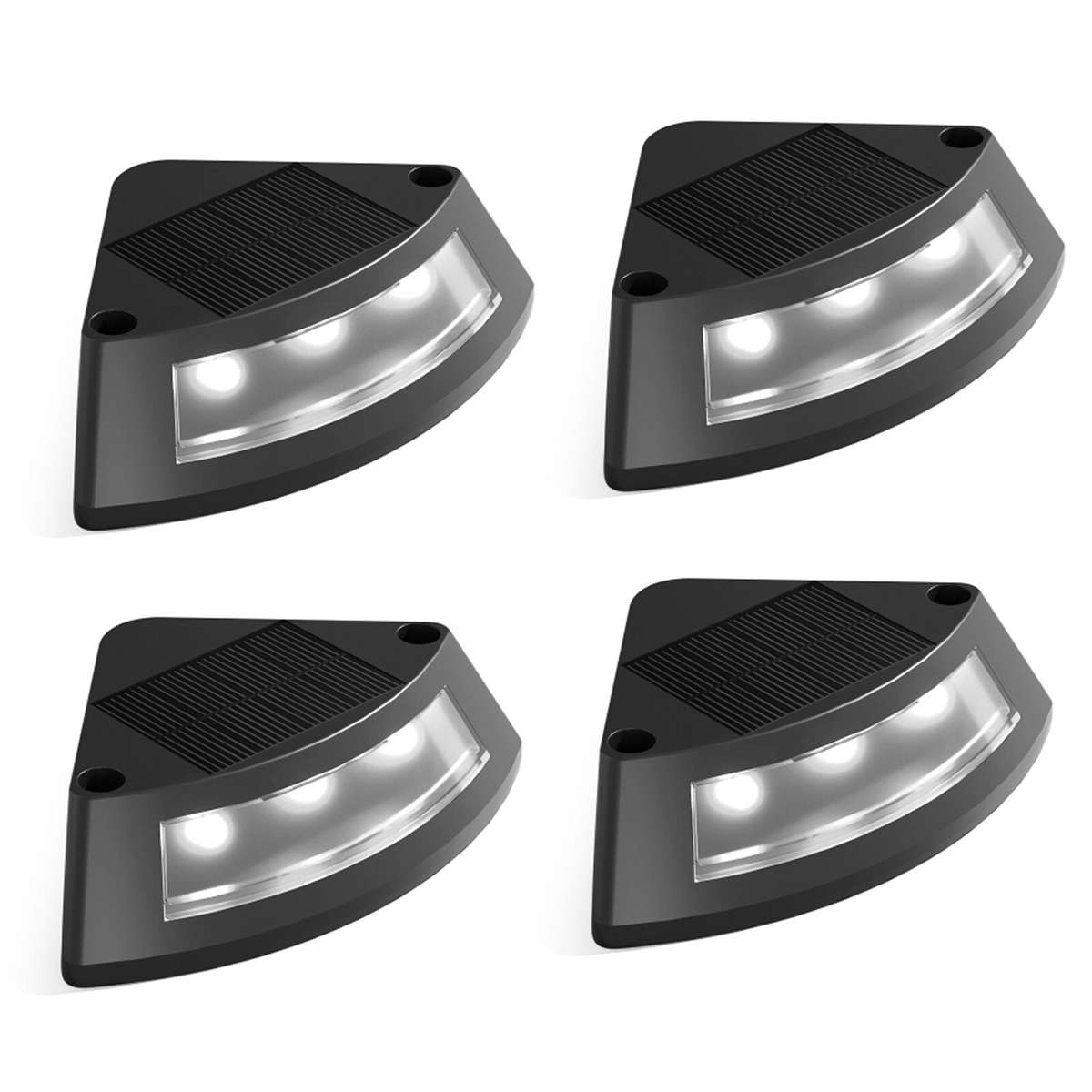 White Light - 4Pack Outdoor Solar Lights Yard Lamp Landscape Decor Villa Balcony Garden Wall Step La