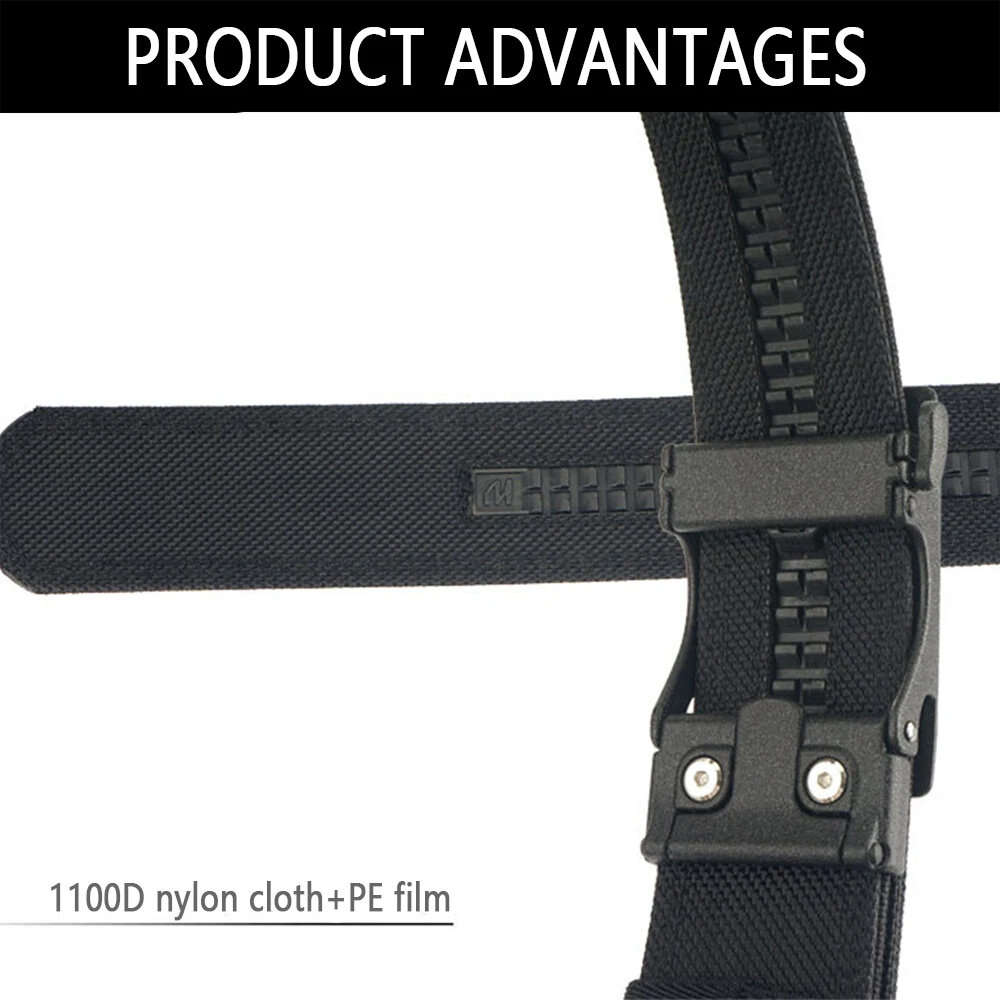 Army Green - TUSHI 120cm Automatic Buckle Men Tactical Belt 1100D Nylon Thickened Hardened Double-la